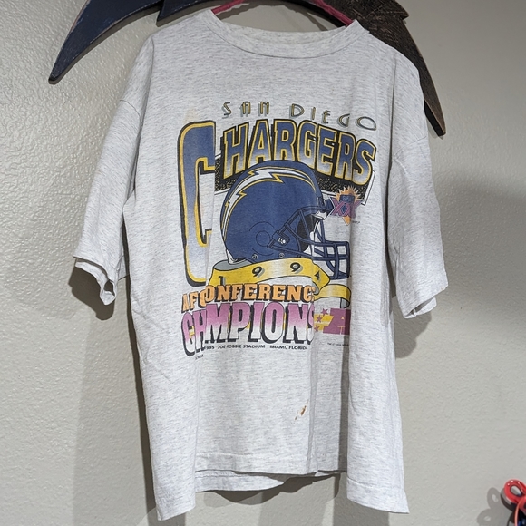 Vintage NFL San Diego Chargers 1994 AFC Conference Championship T Shirt - Picture 8 of 12